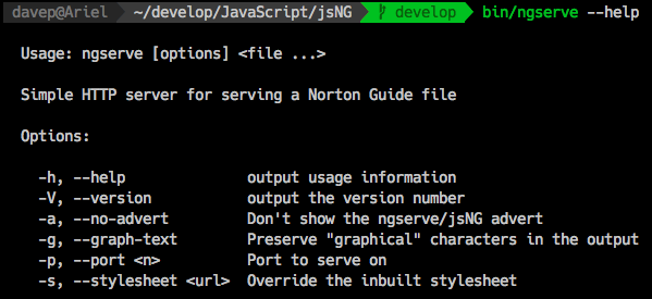 ngserve command line options
